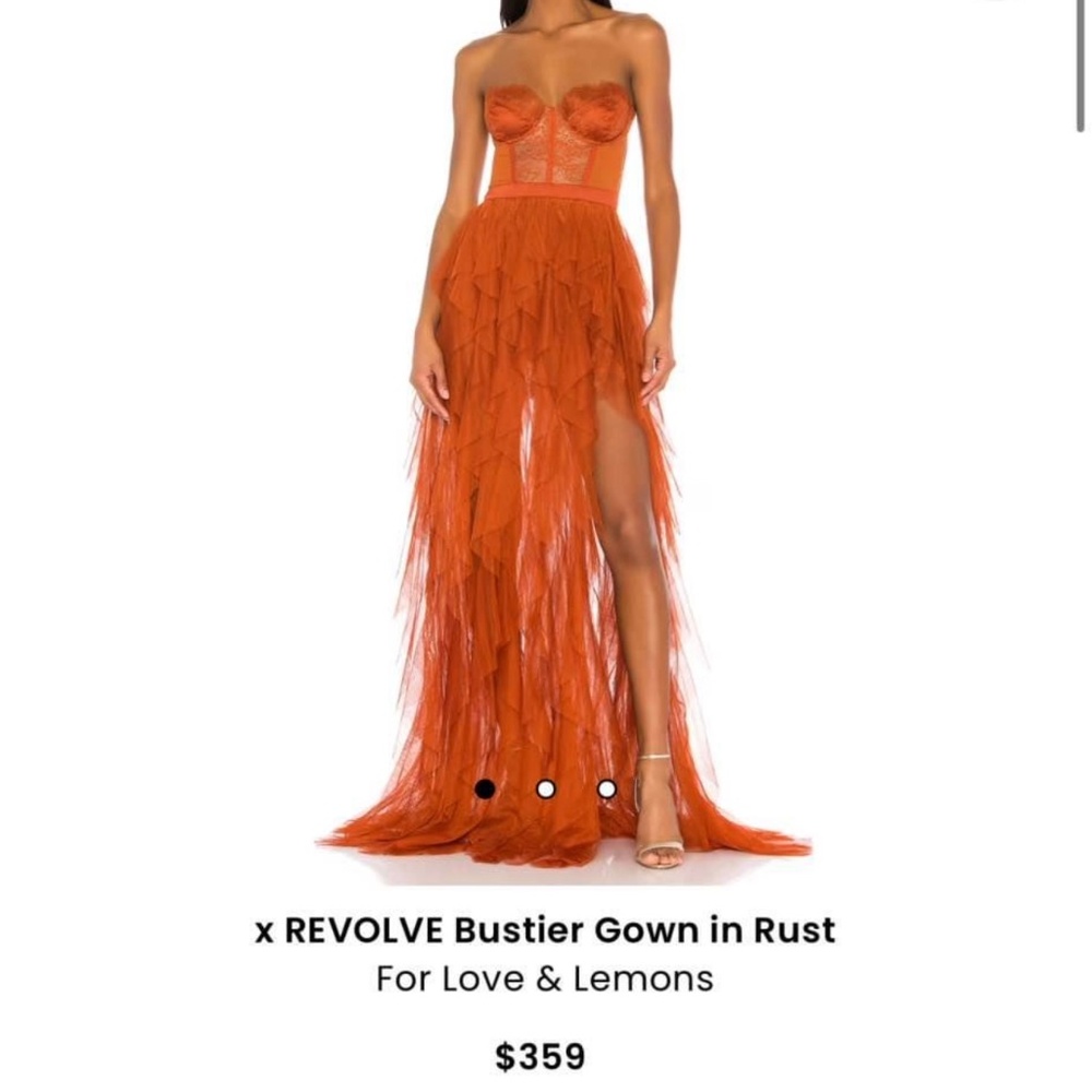 For love & lemons bustier gown